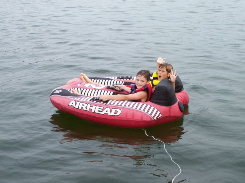 Tubing and watersports on the lake