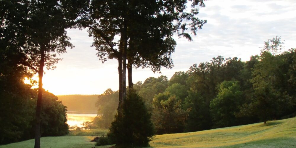 Sunrise over Norfork Lake cove